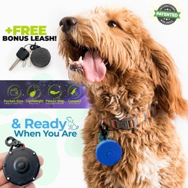 Mini Clip-On Power Leash Set – 2pc Heavy-Duty, Lightweight, Compact, Durable, Waterproof, Wearable, Adjustable Lead for Off-Leash Walking, Hiking, Training, Travel & Hands-Free Dog Control