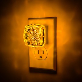 Night Light, Night Lights Plug into Wall,[2 Pack] Brightness Amber Plug in Night Light, Dusk to Dawn Sensor, Jewel Nightlights for Adults, Bedroom, Bathroom, Hallway