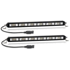 BUNKER INDUST 2 Pcs 14 Inch Flood LED Light Bar with DT Connector, 4200LM Single Row Slim LED Light Pods Driving Off Road Work Lights for Trucks ATV UTV SUV Boat