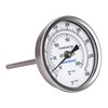 MEASUREMAN Fully Stainless Steel Bimetal Dial Thermometer, 3" Dial, 4"