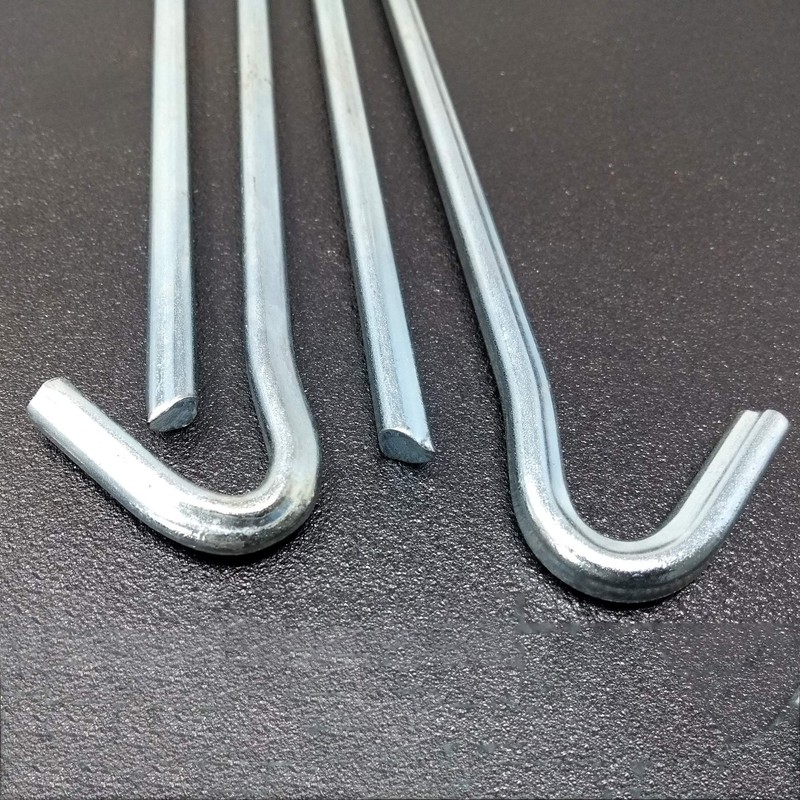 ToCi 12 x Tent Pegs, Galvanised Steel, 25 cm Long,