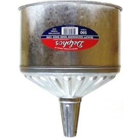 SK S & K P Delphos # 590 8 Quart Galvanized Steel Farm Auto Truck Heavy Duty Funnel - 3 Funnels
