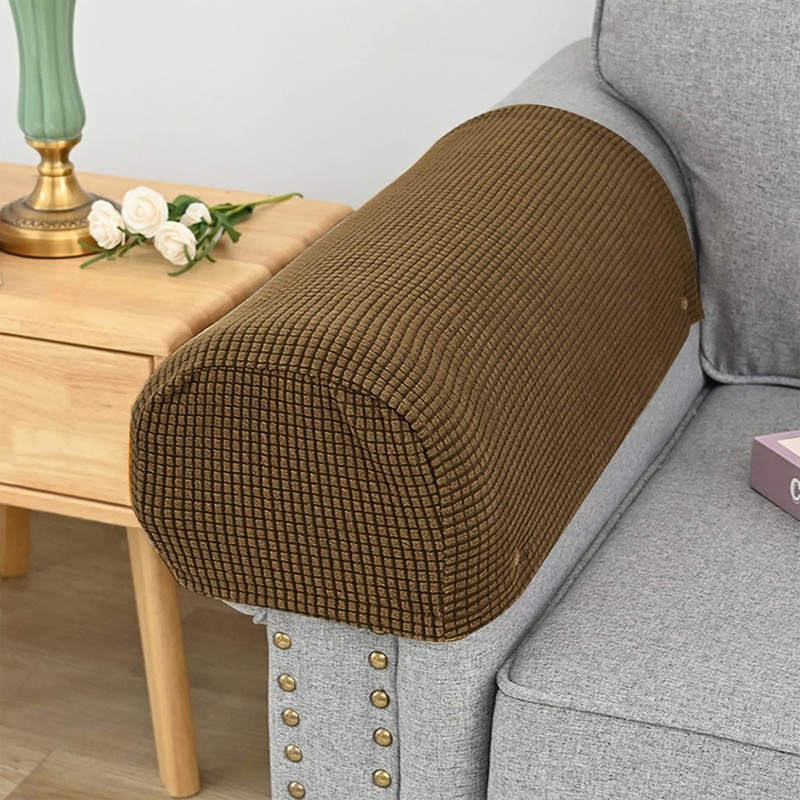 Kaket 2 PCS Sofa Armrest Covers, Chair Arm Protectors Stretch,