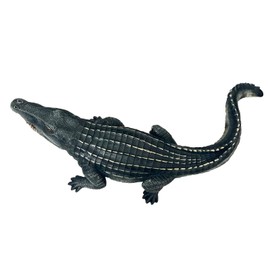 JURUJIA Simulated Resin Crocodile Sculpture Ornament - Realistic Outdoor Garden Decoration, Waterproof and Rust Proof, Suitable for Courtyard Lawn Pool Landscape, Sturdy and Durable
