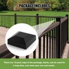 CNQLIS Aluminum Fence Post Caps 2" x 2" Black Post