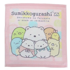 Wash Towel (Sumikko Gurashi Shirokuma Hometown) Shirring Dye Print