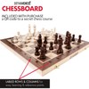 GothamChess Board- Foldable, Magnetic Pieces, Quality Wood, Fitted Storage, Includes