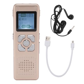 Digital Voice Recorder Smart Noise Reduction Dual Microphone Speech To Text Voice Activated Recording Device MP3 Recorder 8G