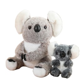 Dapue Cute Koala Bear 2 Pieces Mum Koala Hold Little Koala Plush Toy Soft 9.85''/25cm Koala Stuffed Animal Doll for Kids