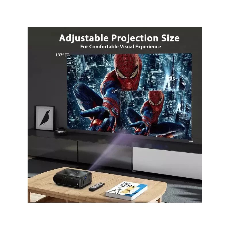 Excelvan BL-90 1000 Lumens 130 Inch Multimedia Portable LCD Projector