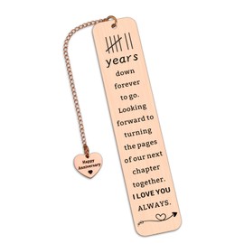 Copper Gifts for 7 Year Anniversary, 7 Years Copper Anniversarys Gifts for Him Her, Copper Bookmark Gift, 7th Anniversary Wedding Gifts for Couple Husband Wife, 7th Anniversary Bookmark for Women Men