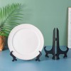 Tincogo 8" Black 6pcs/set Plastic Easels Plate Display Stands Picture