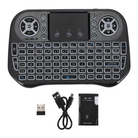 Mini Keyboard with Touchpad 3 Color Backlight Switching Multi Touch Bluetooth 2.4GHz Mini Keyboard Handheld Keyboard for PC
