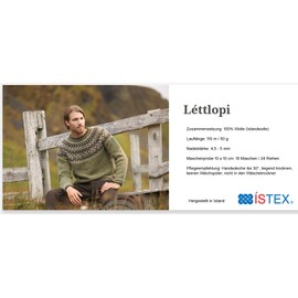 Lettlopi Wool for Iceland Sweater, Iceland Wool 100 m/50 g, Needle Size 4-5 mm, Norwegian Pattern Knitting Yarn, Crochet Wool (0085 Light Brown)