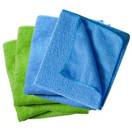 Pack of 4 Bamboo Cotton Cloths, 30 x 38 cm, Bamboo Cloths, Absorbent Cleaning Cloths, Microfibre Cleaning Cloth, Reusable Cleaning Cloths for High Gloss Surfaces, for Cleaning and Dusting