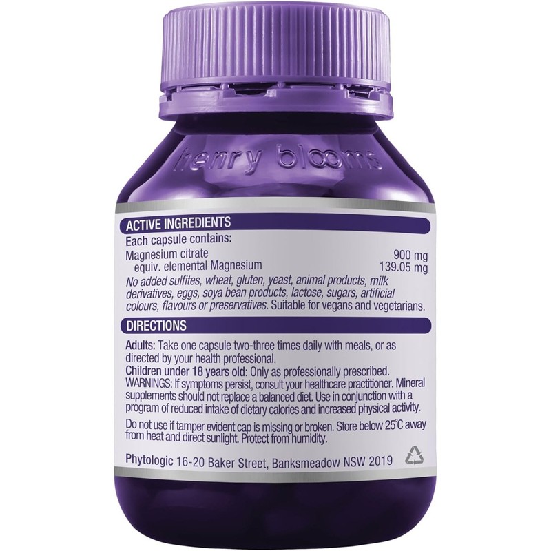 Henry Blooms Tri-Magnesium Citrate 900mg 60c