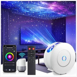 Galaxy Projector for Bedroom, Star Projector,Smart APP & Voice Control Galaxy lamp, Compatible with Alexa & Google Home, for Kids Adults Bedroom,Room Decor,Game Room,Party (Blue Star+Remote)