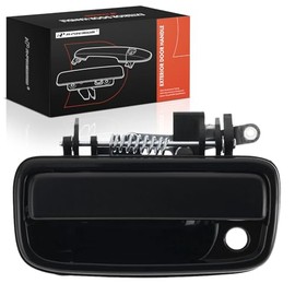 A-premium - Manija de Puerta Exterior Delantera Izquierda del Lado del Conductor con Ojo de Cerradura Compatible con Toyota Tacoma 1995-2004, Negro Liso, Reemplazo# 6922035070D0