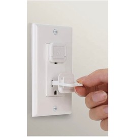 Baby Proofing Outlet Covers, 30 Pack Child Safety Socket Plug Protectors for Electrical Outlets, White Square Socket Covers with Hidden Handle, Toddler Proof Outlet Caps for Home Safety