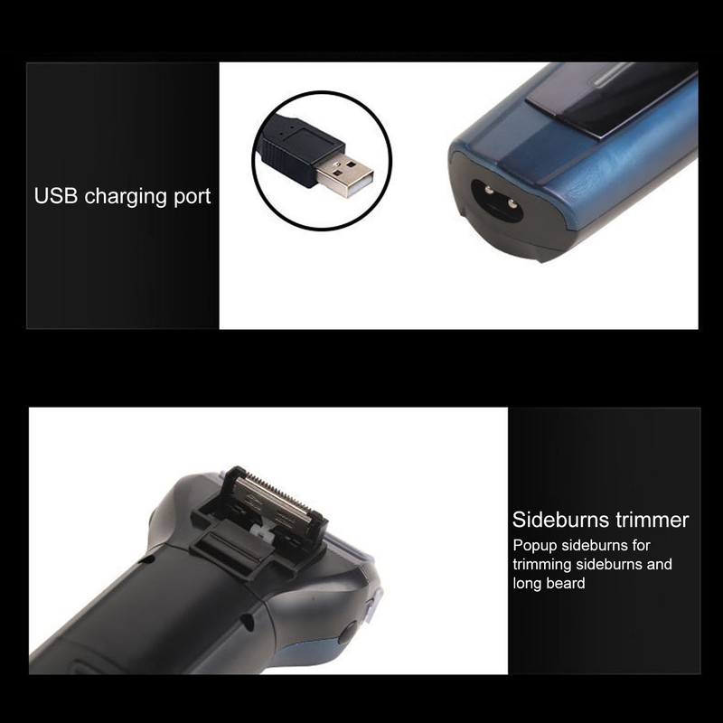 3 in 1 Electric Hair Clipper Washable Cutter Head Nose