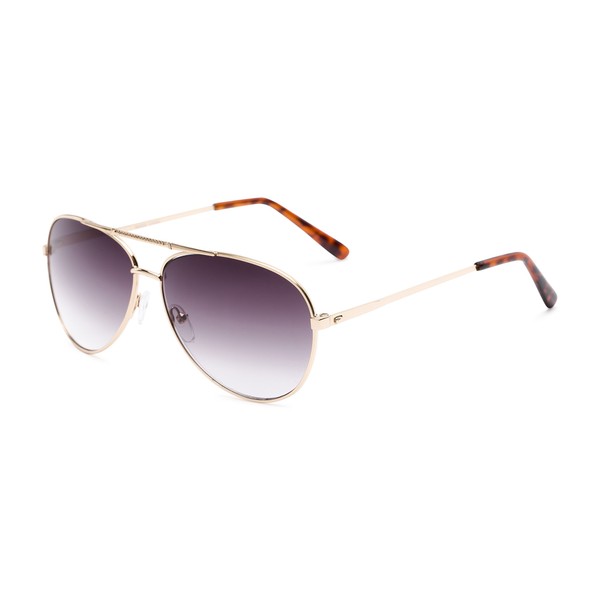 Readers.com Reading Sunglasses: The Conrad Reading Sunglasses Metal Aviator Style for Men and Women - Gold with Smoke, 1.50