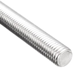Sourcingmap M10 Fully Threaded Rod, 304 Stainless Steel, 250mm Length, 1.5mm Thread Pitch, Left Hand Threads