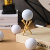 Gemscream 3 Pcs Acrylic Golf Ball Display Holder Tripod Golf