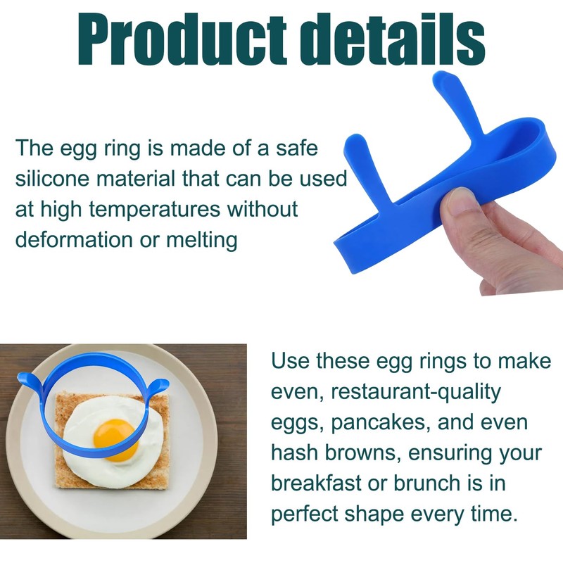 4 Pcs Fried Egg Ring Set – Non-Stick, Heat-Resistant Egg