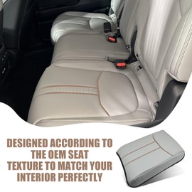 Muslogy Center Console Cover Compatible with Honda Pilot 2023 2024 2025, 2024 2025 2026 Ridgeline/Passport Accessories Armrest Pad Lid Cushion Console Protector Vegan Leather Extra Soft(Gray)