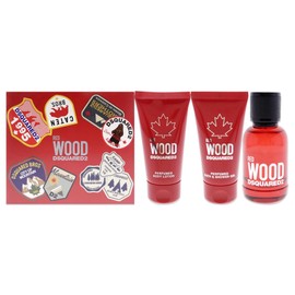Dsquared2 Red Wood Women 1.7oz EDT Spray, 1.7oz Body Lotion, 1.7oz Bath and Shower Gel 3 Pc Gift Set