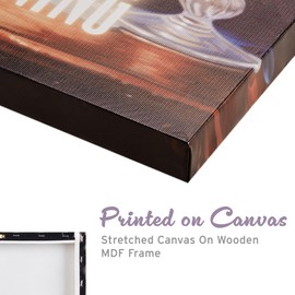 Madison Park Funny Grumpy Cat Wall Décor for Teens, Home Office, Bathroom Decor, Gifts for Cat Lover, Birthday, Father's Day, Graduation Dorm Room Décor, I'm Not Listening Mean Cat Painting