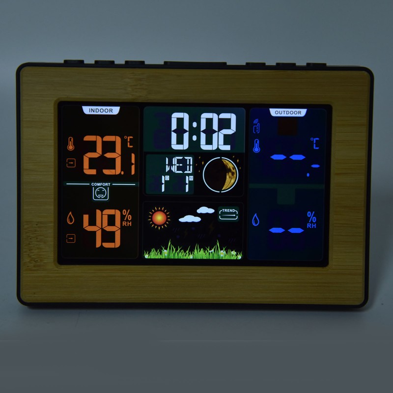 LCD Weather Forecast Station with RCC Receiving Function Wireless Thermometer