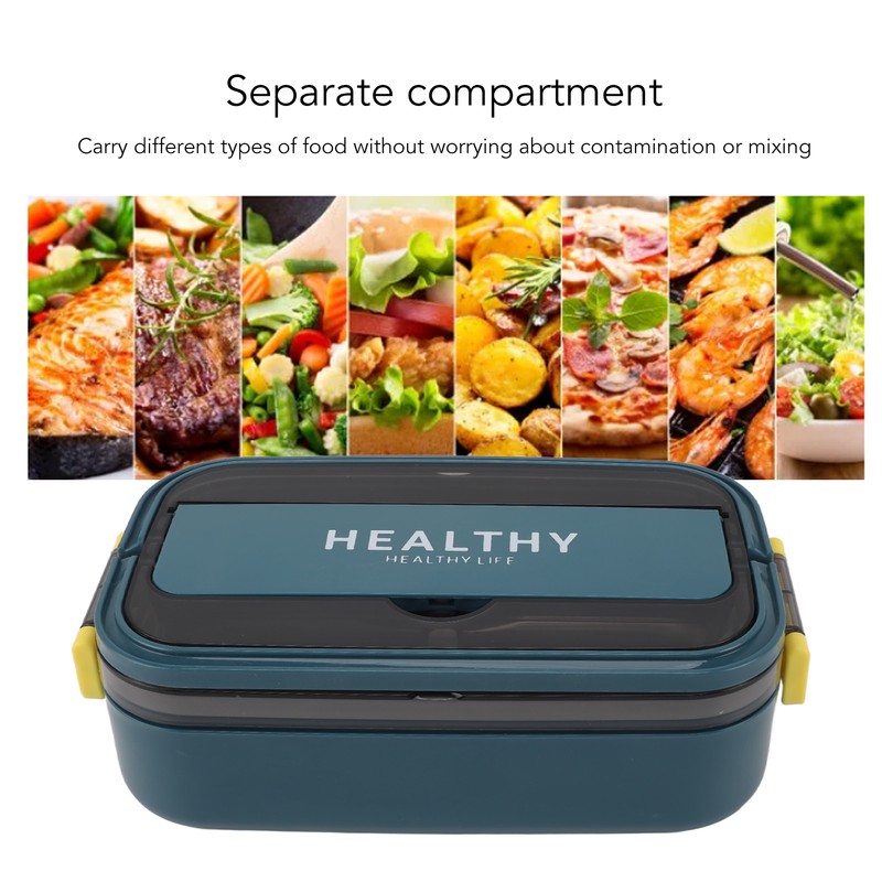 Bento Lunch Box 316 Stainless Steel 700ml Capacity Leakproof Microwave