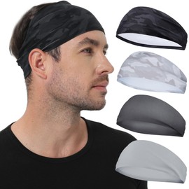 MARKEEP Sports Headbands for Men and Women,4 or 5Pack,Mens sweatbands for Moisture Wicking,Suitable for Fitness,Running,Cycling