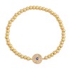 Edforce Stainless Steel Women Evil Eye Ball chain Elastic bracelet