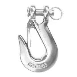 AMYSPORTS Heavy Duty Slip Hook Lifting Winch Steel Slip Hook Load Safety Trailer Clevis Hooks Stainless Transport 1/2 Inch 3000lbs