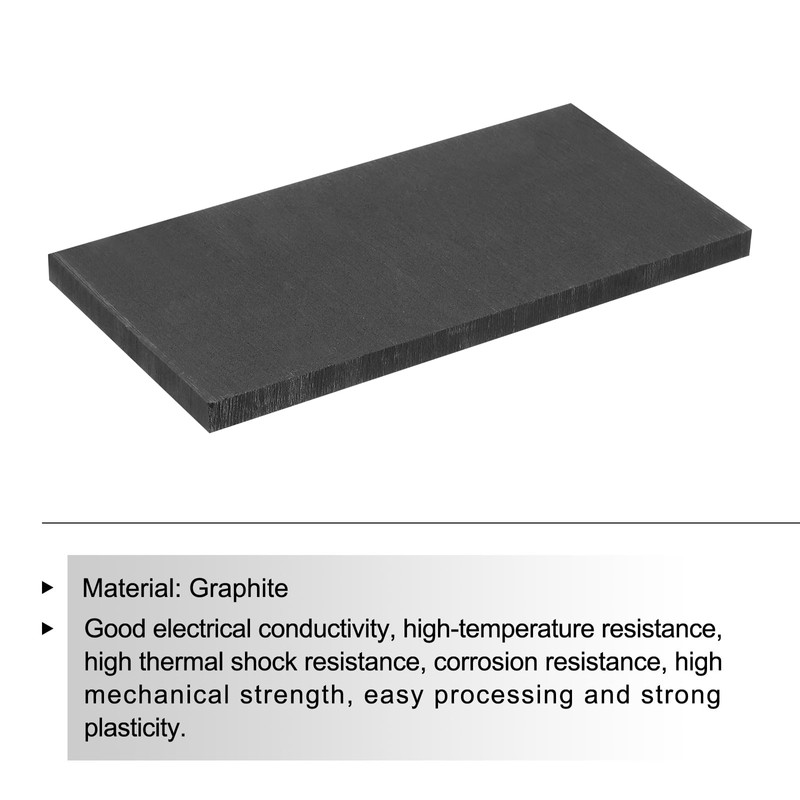 sourcing map Graphite Block Ingot Rectangle Graphite Electrode Plate Board