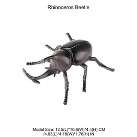 AENIMELY Large Rhinoceros Beetle Figurine – Hollow Realistic Insect Bug Model Toy for Kids – Educational Insect Toy for Science Projects and Nature Exploration