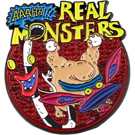 Real Cartoon Monsters Characters 1.4 Inches Tall Metal Enamel Pin