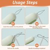 Yuio 3pcs 2-in-1 Needle Threader Seam Ripper, Stretchable Plug-in Sewing
