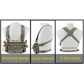 OAREA Camouflage Quick Release Tactical Vest Airsoft Ammo Chest Rig 5.56 9mm Magazine Carrier Combat Tactical Military