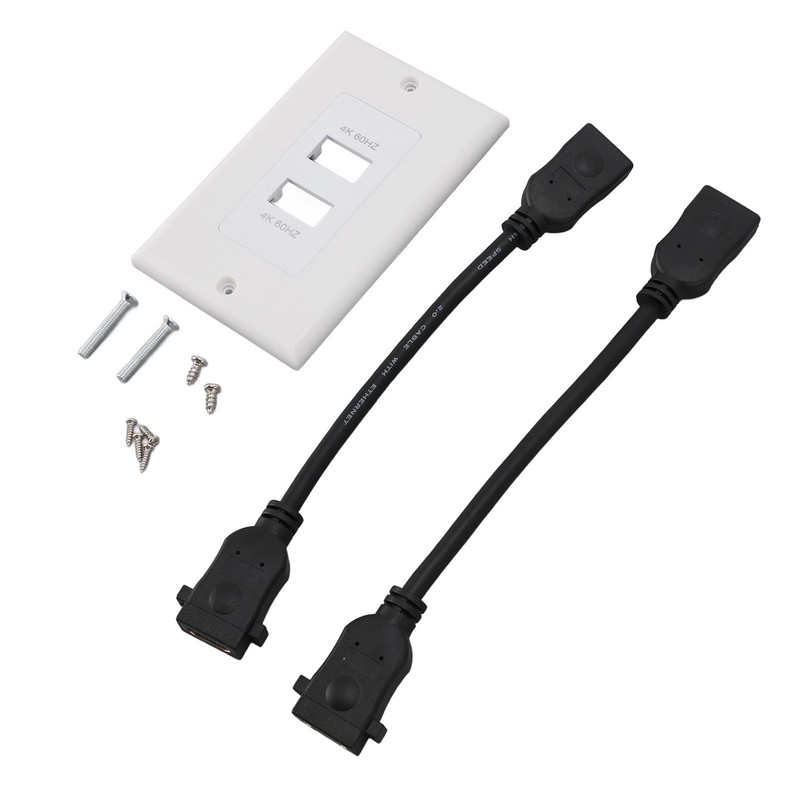 2 Ports HD Multimedia Interface 2.0 Wall Plate 4K 60Hz