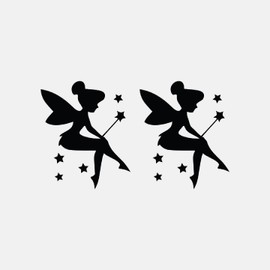 Pack of 2 - Tinkerbell Fairy Vinyl Decal Sticker for Light Switch | Cars | Trucks | Walls | Windows | Laptops | Cups | Bedrooms or Nursery