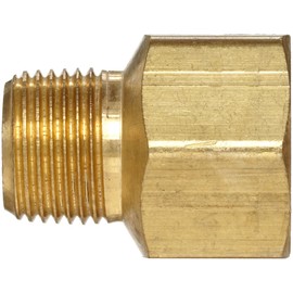 Anderson Metals 56120-0806 Brass Pipe Fitting, Adapter, 3/8" Male Pipe x 1/2" Female Pipe