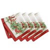 Elrene Home Fashions Holly Traditions Fabric Napkins Set of 4,