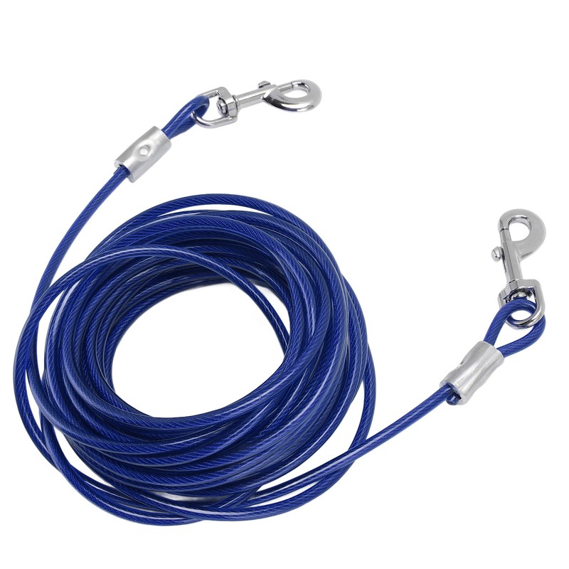 Dog Tie Out Cable Steel Wire Double Head Bite Resistant