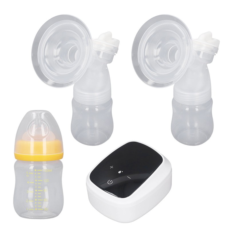 Electric Double Breastfeeding Pump 5 Levels Suction Less Noise Rechargeable