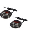 2pcs Running Board LED Lights 800LM White Amber 12V to