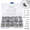 260pcs Stainless Steel Screws, Standard Hexagon Socket Countersunk Screws Set