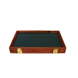 Wood Display Case for Collectibles, Knives, Arrowheads, Pins, Medals and More (16 x 9 x 2, Cedar)